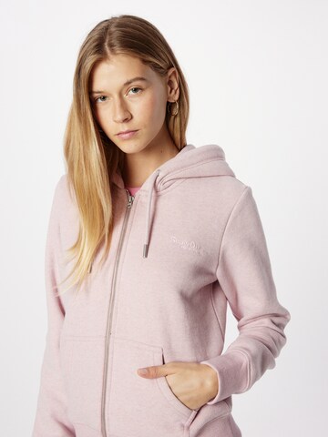 Superdry Sweatjacke 'Essential' in Pink