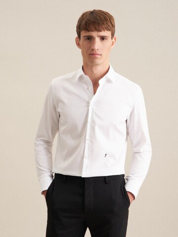 SEIDENSTICKER Slim Fit Forretningsskjorte i hvid: forside