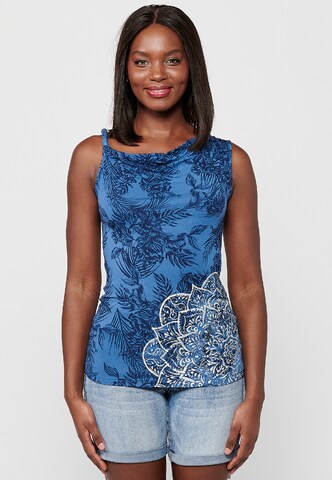 KOROSHI Top in Blauw: voorkant