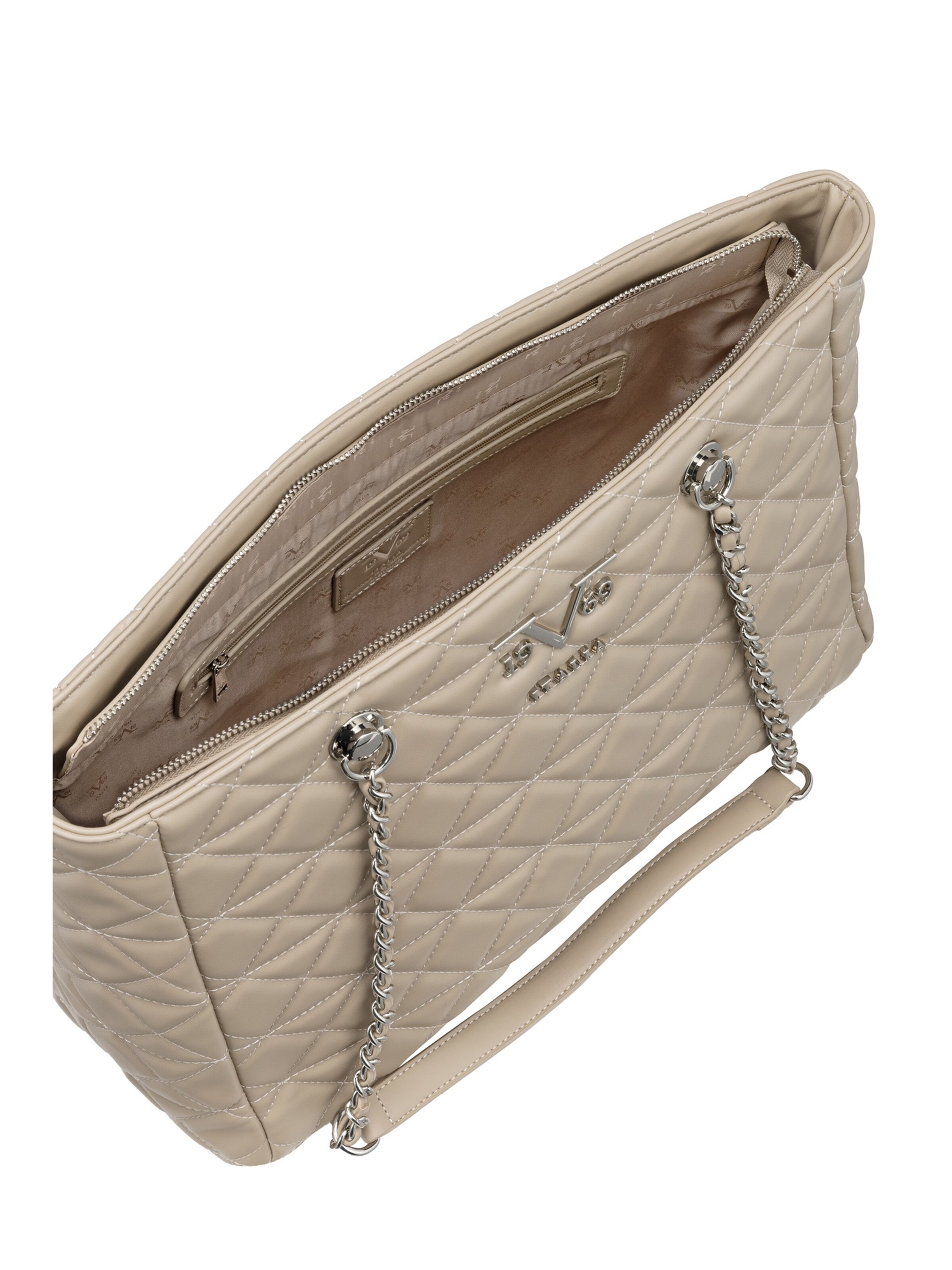 19V69 ITALIA Shoppingväska 'Silvia Silver' i beige
