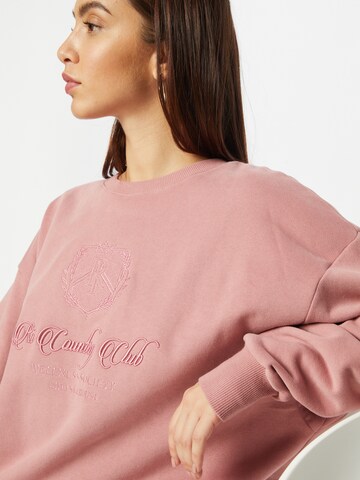 River Island Sweatshirt 'COUNTRY CLUB' in Pink