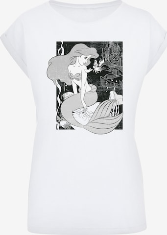 F4NT4STIC T-Shirt 'Disney Girls The Little Mermaid' in Weiß: Vorderseite