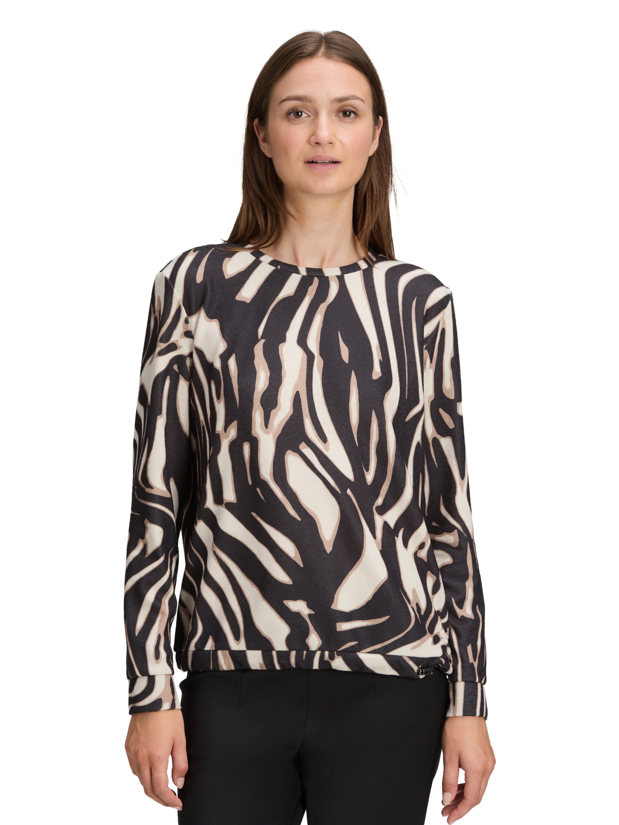 Betty & Co Sweatshirt in Beige: front