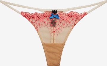 La Muel Lingerie String 'embroidery Opal' in Roze: voorkant