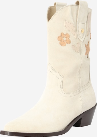 Bottes de cowboy 'Pippa' Fabienne Chapot en beige : devant