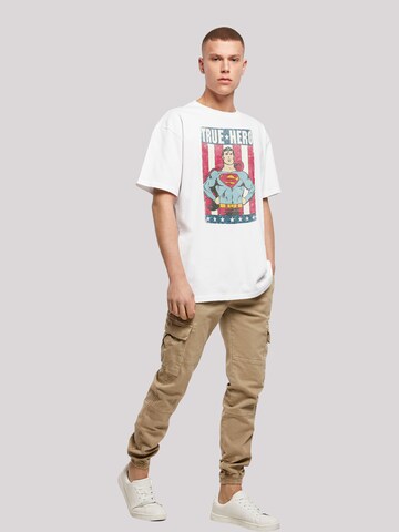 F4NT4STIC T-Shirt 'Superman Superheld True Hero' in Weiß