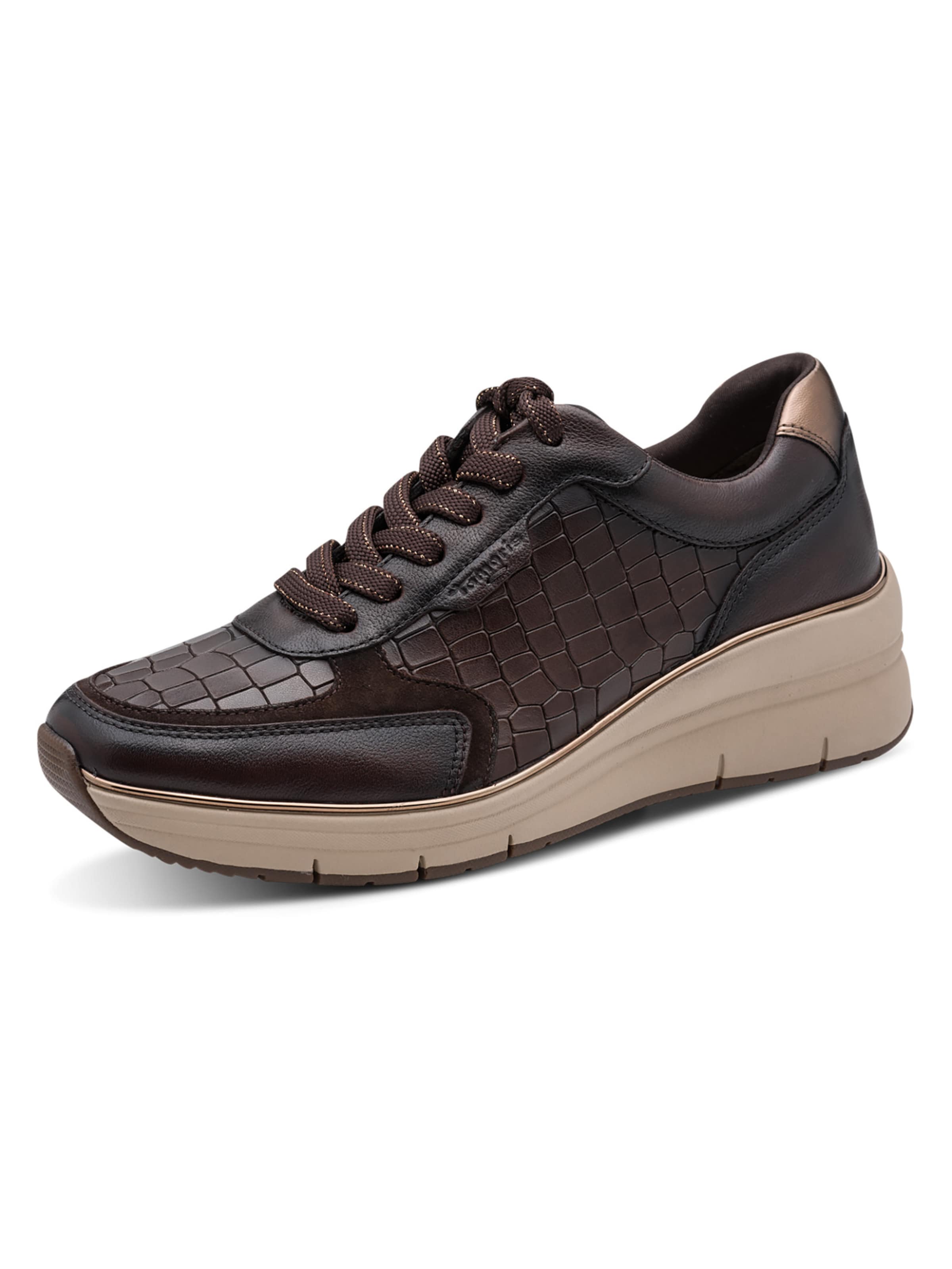 Sneaker bassa di Tamaris in marrone: frontale