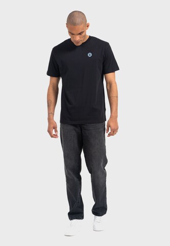 Oldskull Shirt 'Retro Pixel Wave Logo Graphic' in Black
