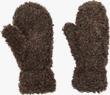 styleBREAKER Fäustlinge 'Teddy Fäustlinge mit Fleece Futter' in Braun: Vorderseite