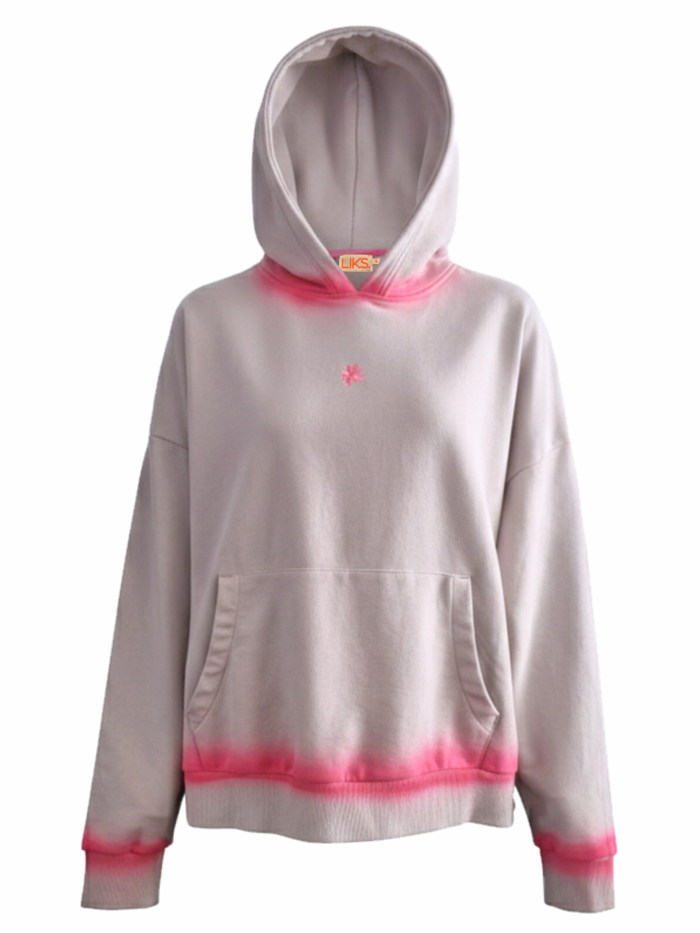 LIKS. Munich Sweatshirt 'Hoodie mit Patch DO IT - SimonaC' in Beige: voorkant