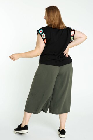 Paprika Wide Leg Hose in Grün
