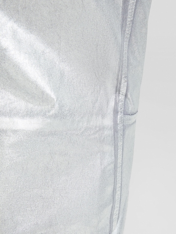Bershka Široke hlačnice Hlače | srebrna barva