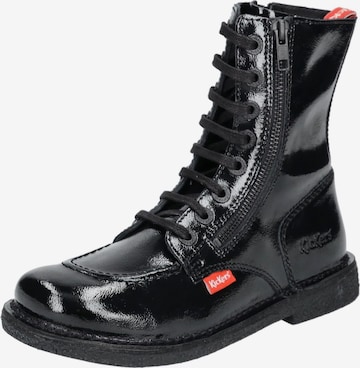 Bottines à lacets Kickers en noir : devant