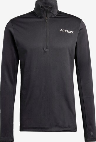ADIDAS TERREX Sportief sweatshirt 'Multi Fleece' in Zwart: voorkant