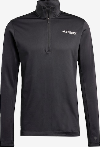 ADIDAS TERREX Athletic Sweatshirt in Black: front