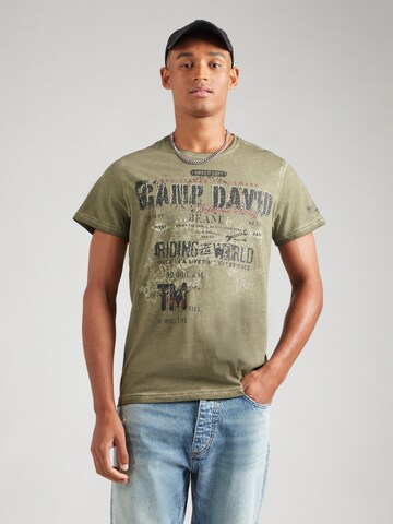 CAMP DAVID - Camiseta en verde: frente