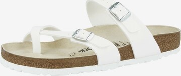 BIRKENSTOCK T-Bar Sandals 'Mayari' in White: front