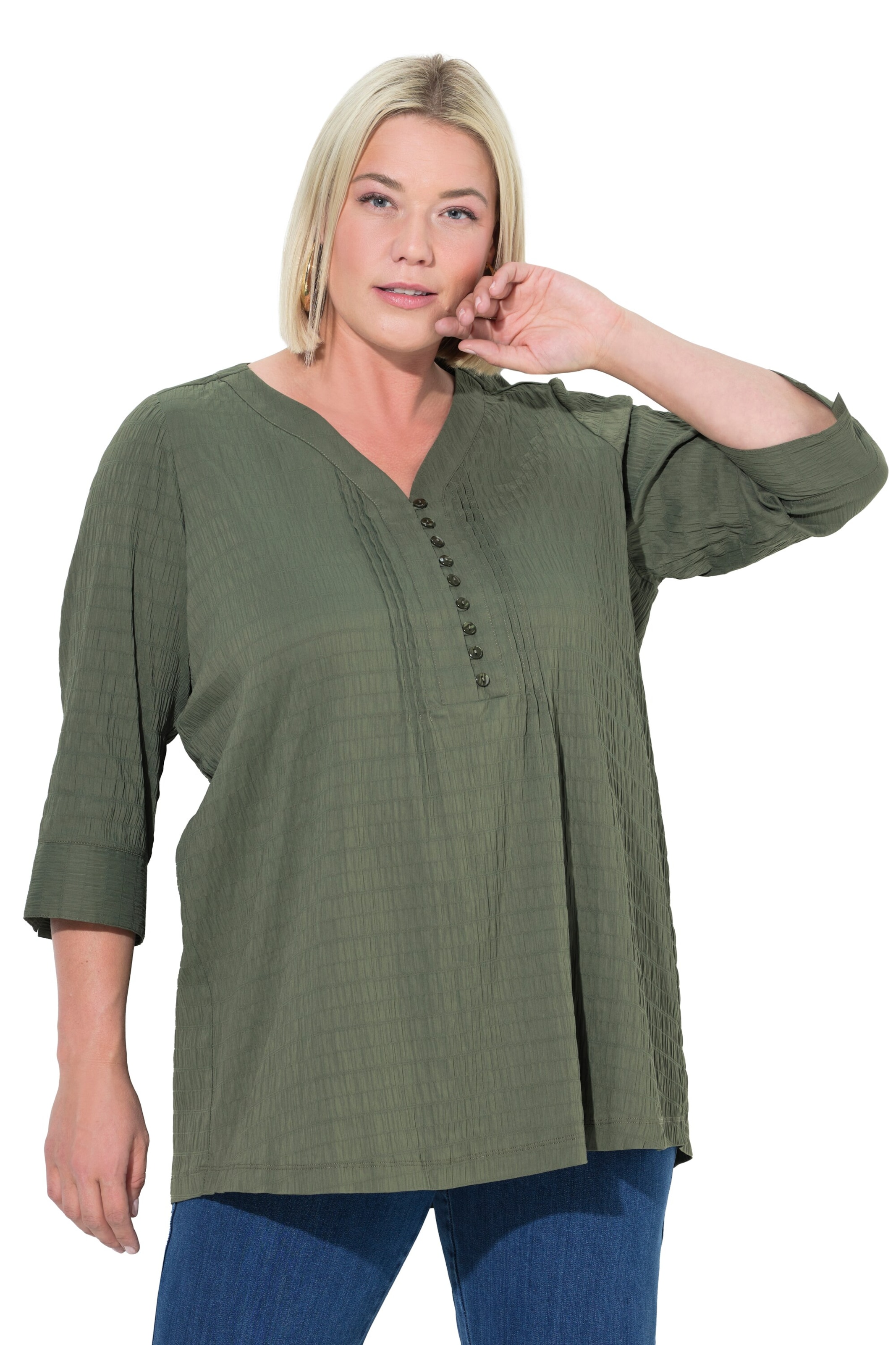 Ulla Popken Tunic in Green: front