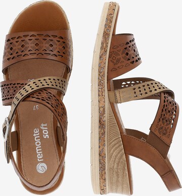 REMONTE Strap Sandals in Brown