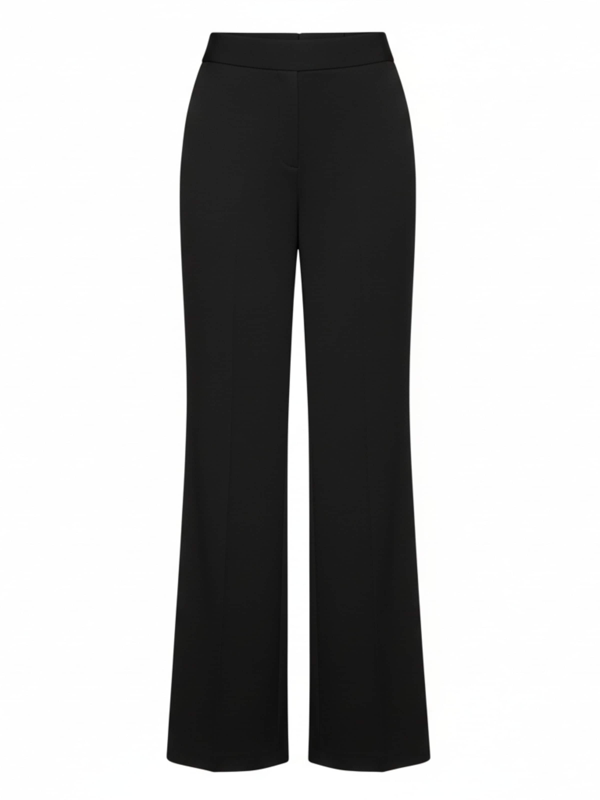 WEARABLE STORIES Wide Leg Bundfaltenhose 'Saar'‌ in Schwarz: Vorderseite