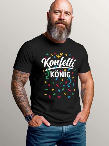 MoonWorks Shirt 'Konfetti König' in Black