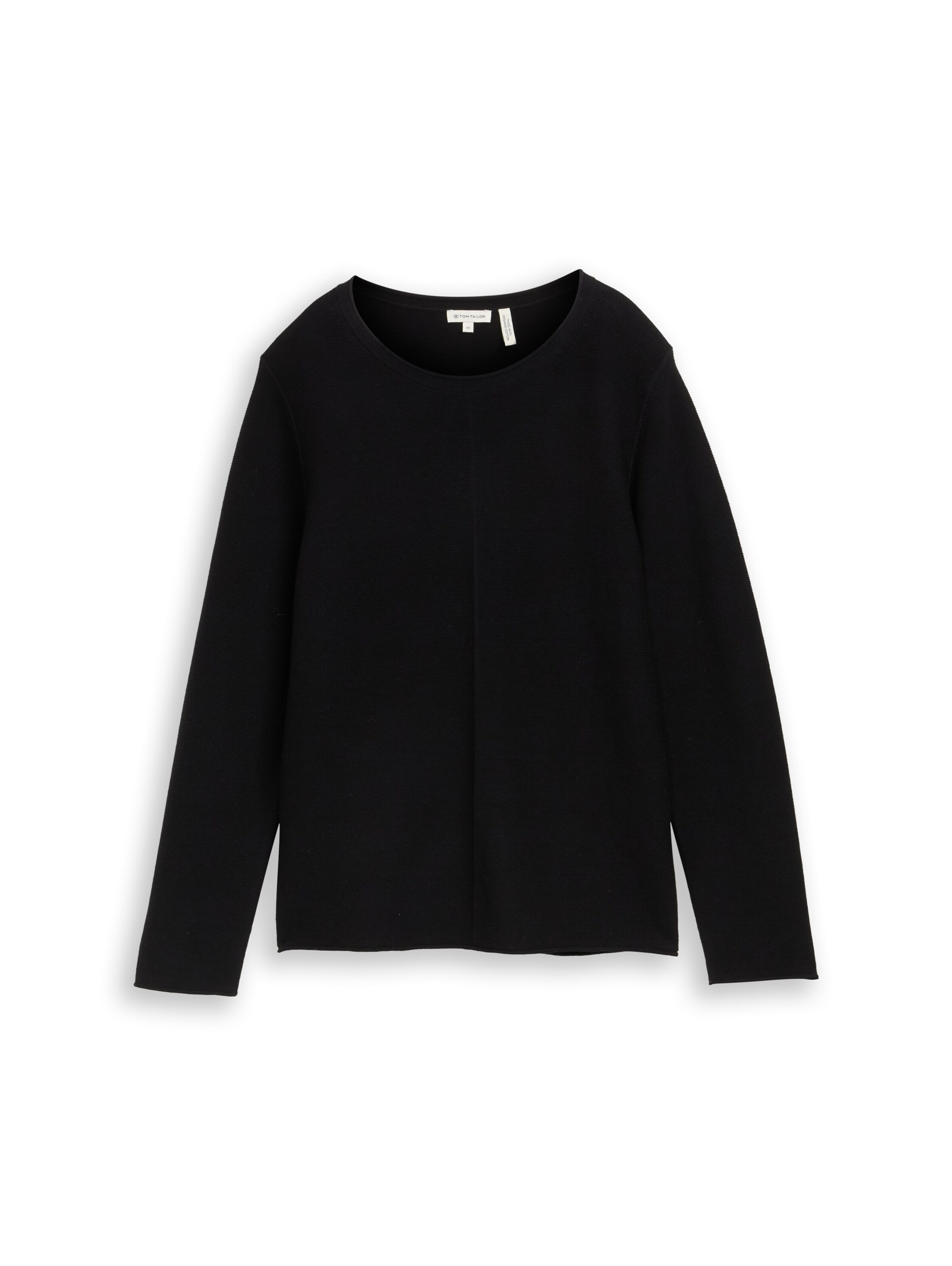 TOM TAILOR Sweater in Black: front