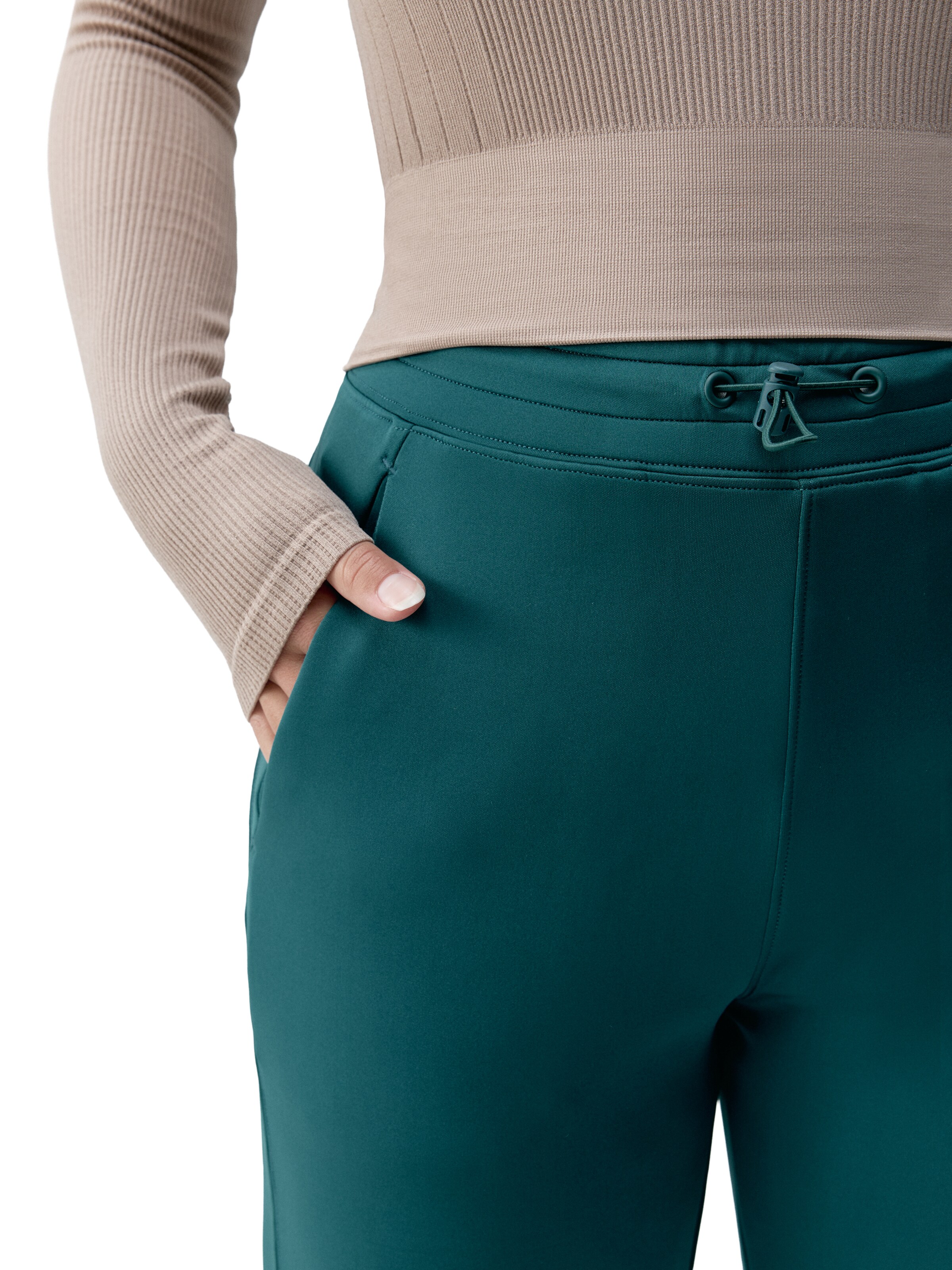 Born Living Yoga Flared Broek 'Kioko' in Groen