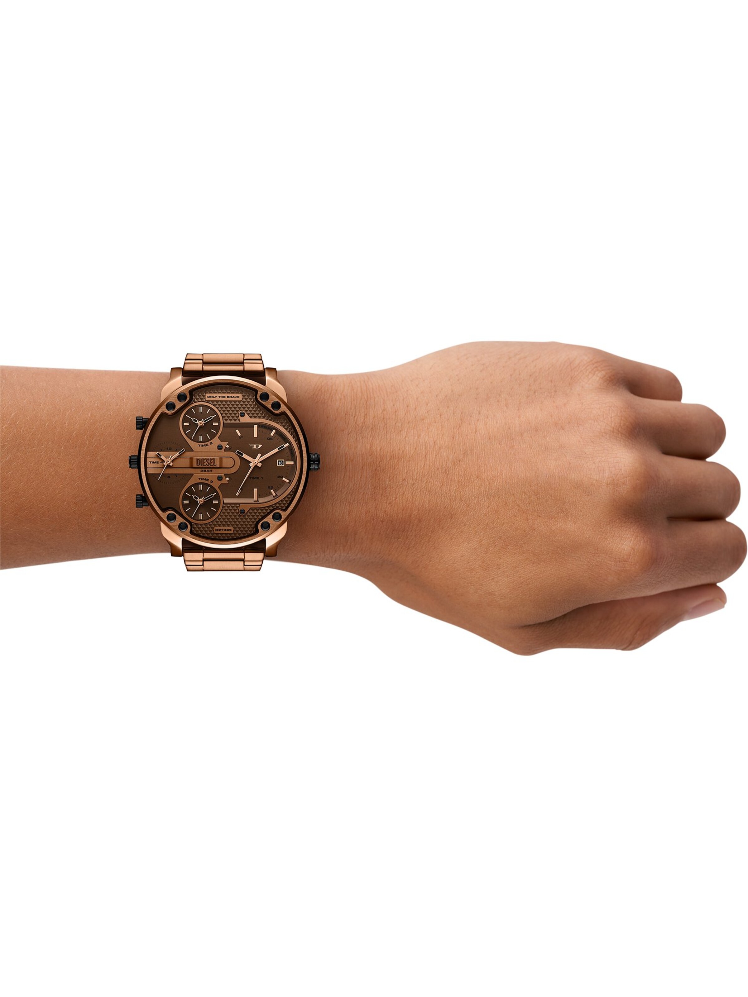 DIESEL Analog Watch in Brown: front