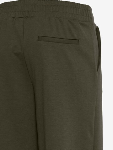 ICHI Wide leg Chino Pants 'Kate' in Green