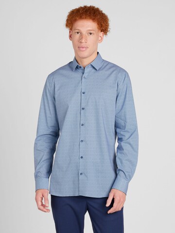 OLYMP Slim fit Button Up Shirt in Blue: front