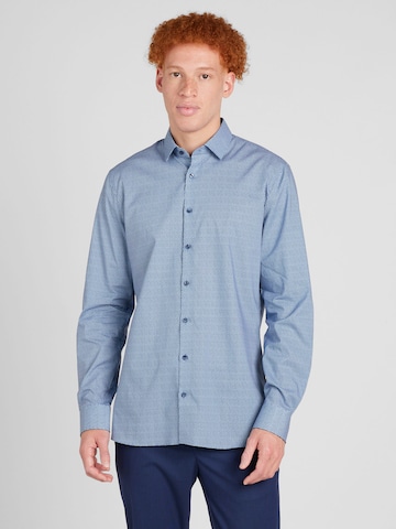 OLYMP - Ajuste estrecho Camisa en azul: frente