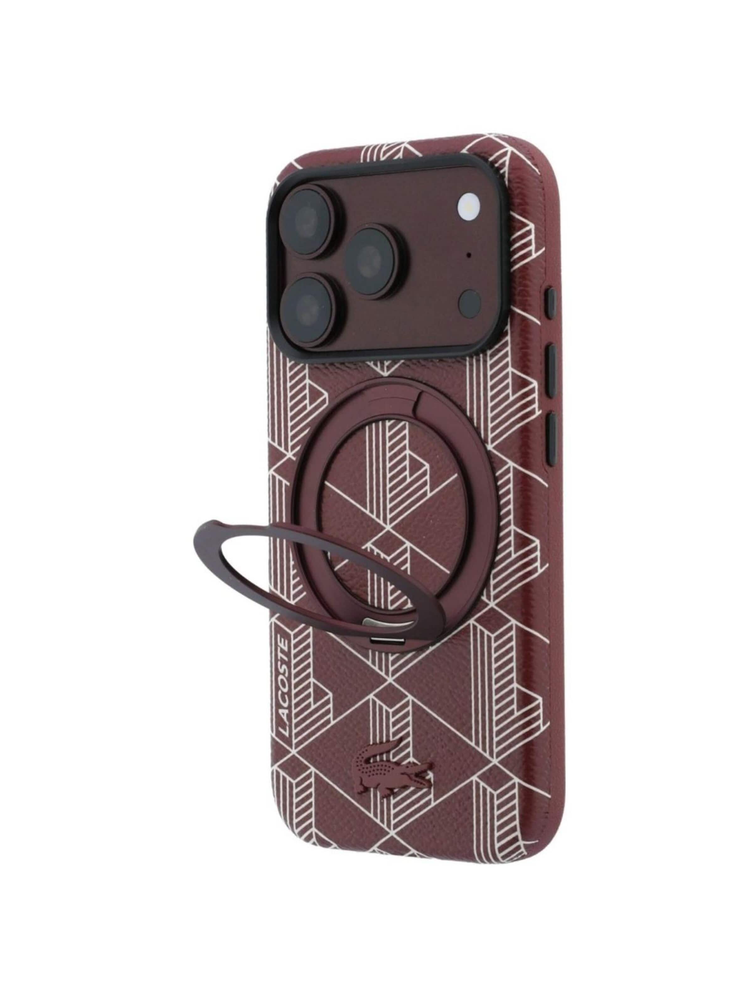 LACOSTE - Funda para smartphone 'Lacoste iPhone 18 Pro Max / 17 Pro Max Blend with Ring Stand MagSafe' en rojo