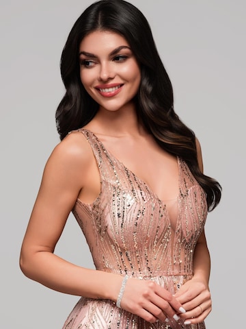 Ombre Abendkleid in Gold: Vorderseite