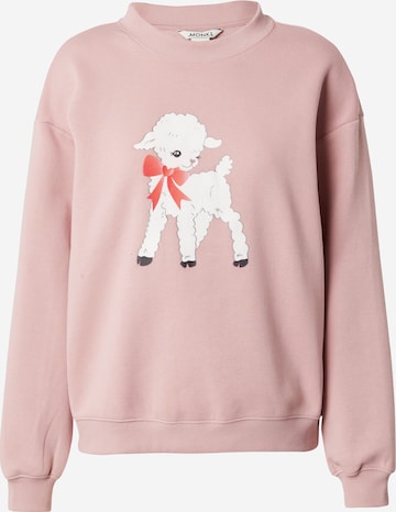 Monki Sweatshirt in Pink: predná strana