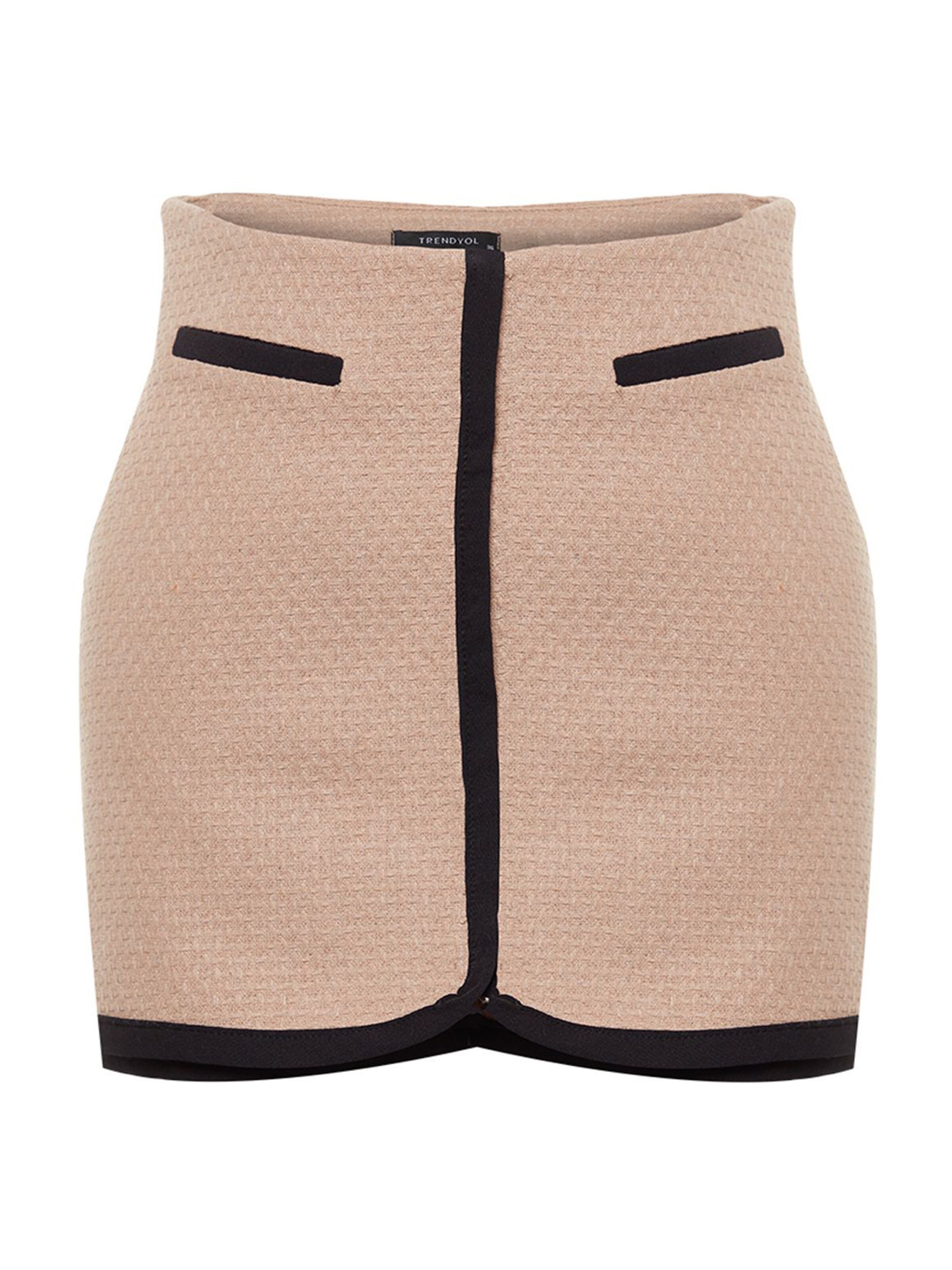 Trendyol Sukně – béžová: přední strana