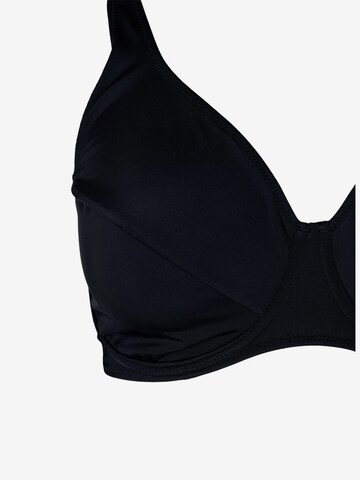 juoda Swim by Zizzi Marškinėliai Bikinio viršutinė dalis 'Poly'