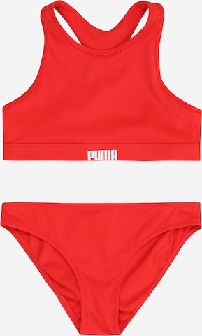PUMA BODYWEAR Bustier Bikini in Rot: Vorderseite
