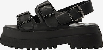 juoda BUFFALO Sandalai 'PLUTO ARI': priekis