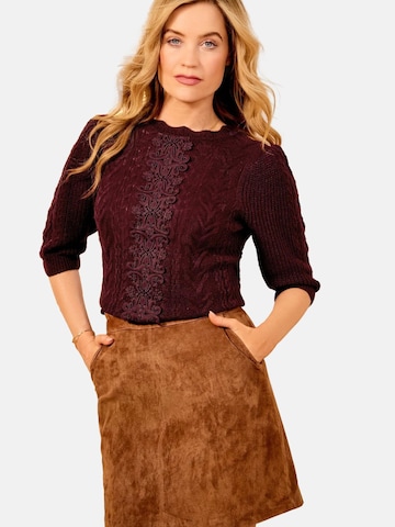 love & roses Pullover in Rot: Vorderseite