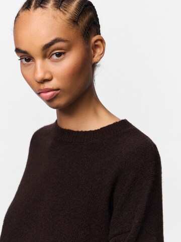 PIECES Sweater 'PCFie' in Brown