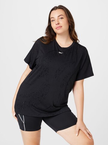 Tricou funcțional 'Burnout' de la Reebok pe negru: față