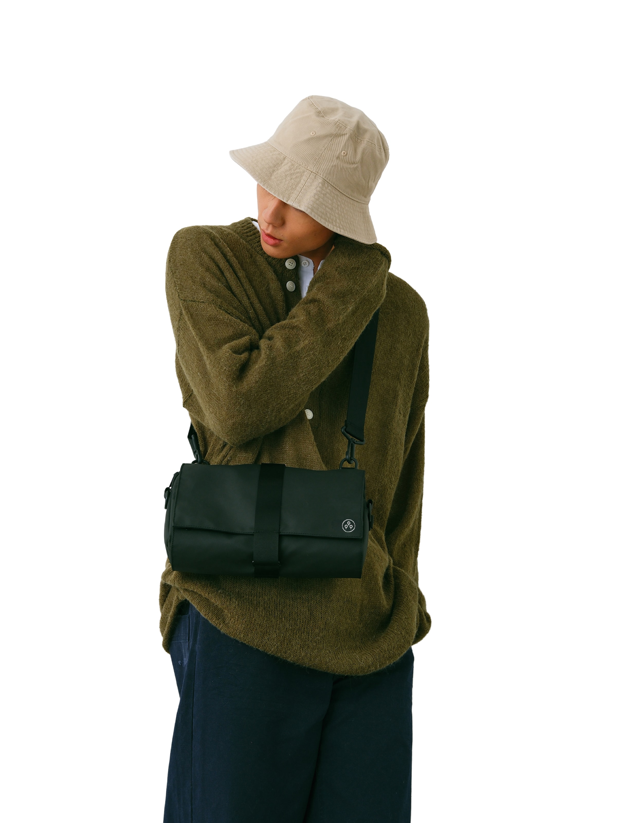 KIWEE Schoudertas 'Triangle Sling' in Zwart