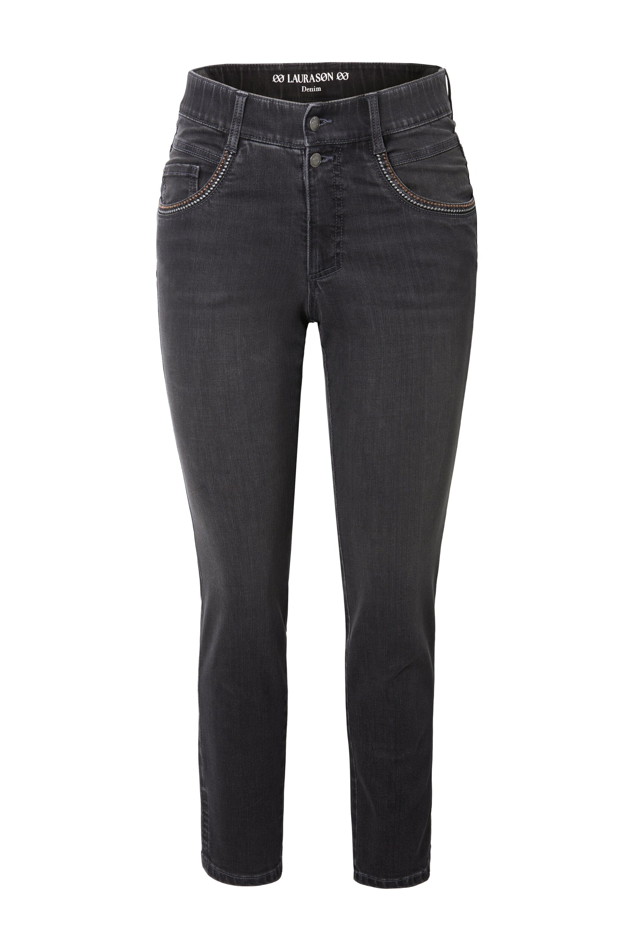 Coupe slim Jean LAURASØN en gris : devant