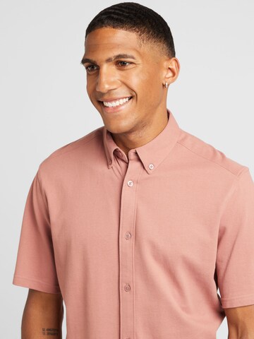 Only & Sons Slim fit Button Up Shirt 'ONSTARP' in Pink