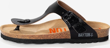 juoda Bayton Šlepetės per pirštą 'MERCURE': priekis