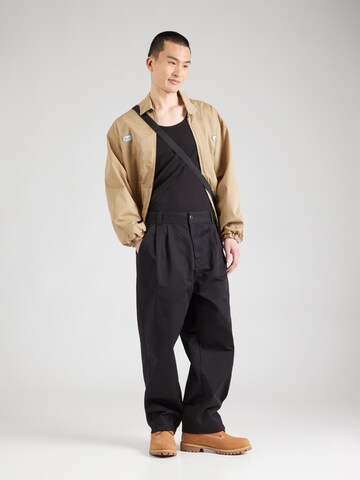 Carhartt WIP Loosefit Bandplooibroek 'Marv' in Zwart