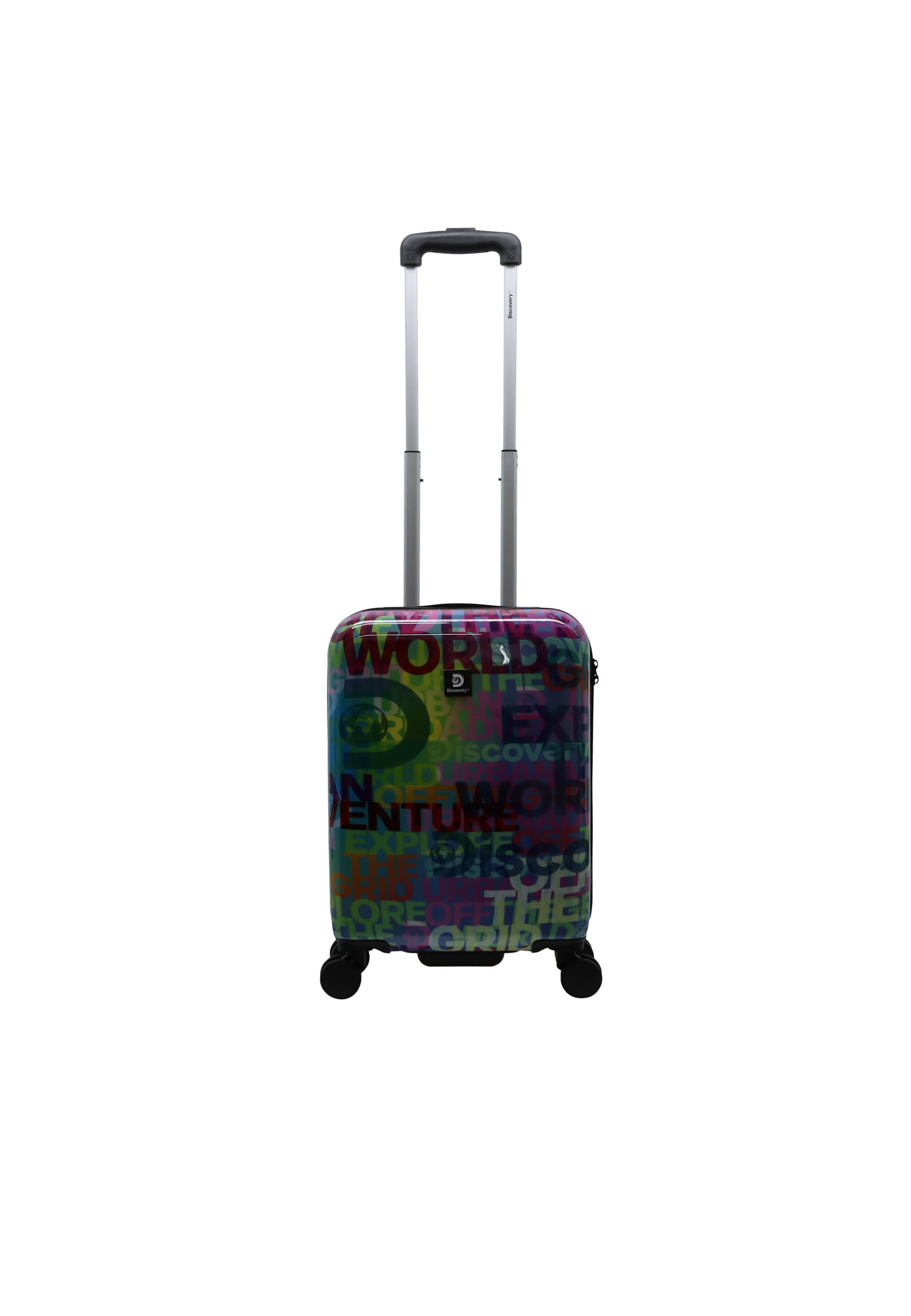 Discovery Suitcase 'EXPLORE THE WORLD' in Mixed colors: front