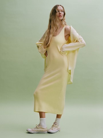 ABOUT YOU x Marie von Behrens Knitted dress 'Vicky' in Yellow