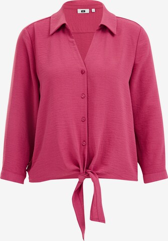 WE Fashion Blouse in Roze: voorkant