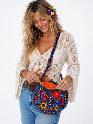 Borsa a mano 'Floral Crossbody Bag / Handbag' di Sophia Pirrera in blu